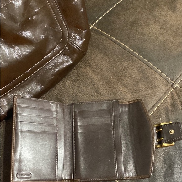 NWOT Authentic Vintage Hobo COACH original Dark Brown & Matching Logo Wallet - Picture 13 of 14